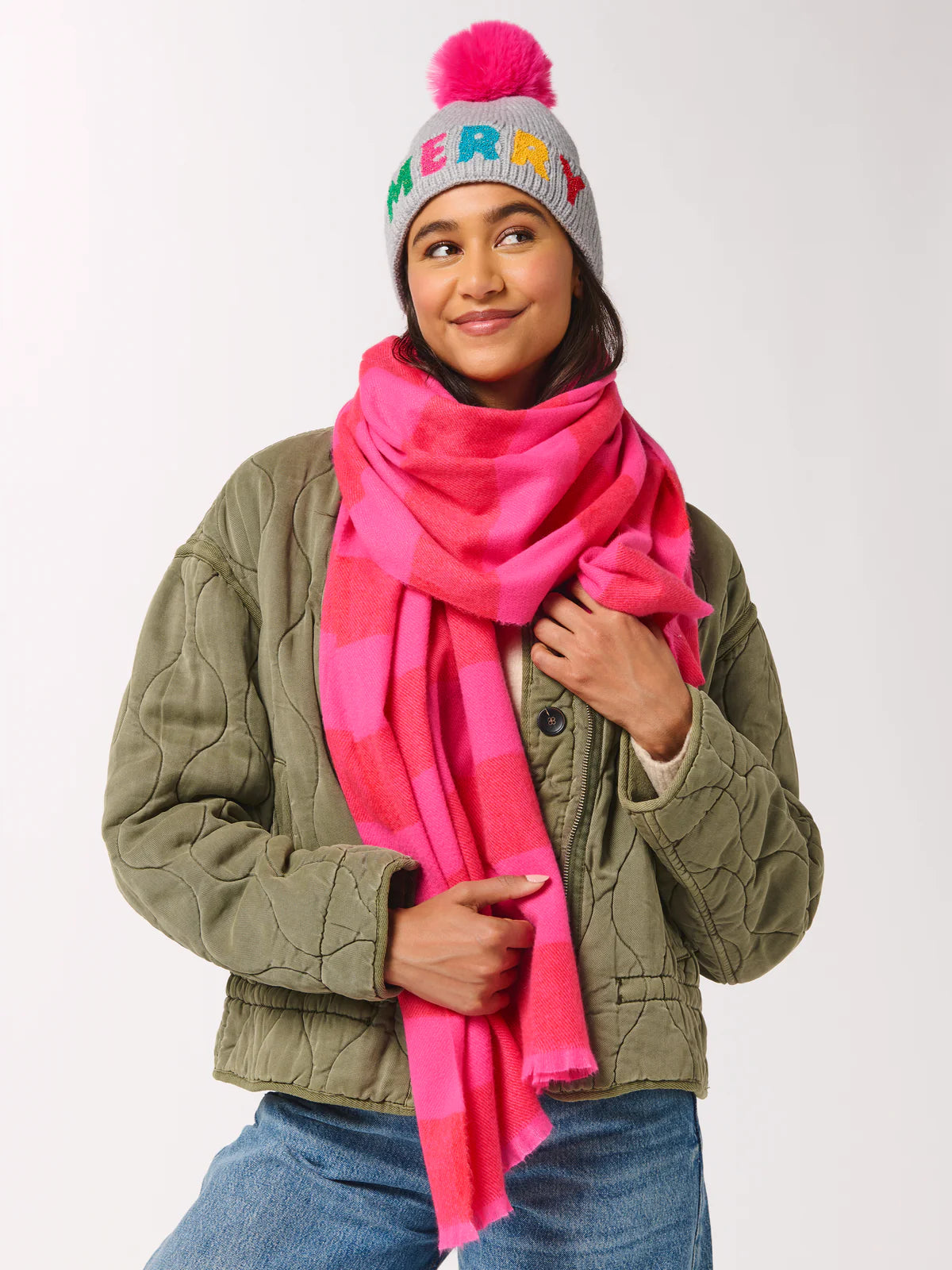 Shiraleah - Calypso Scarf - Pink Red