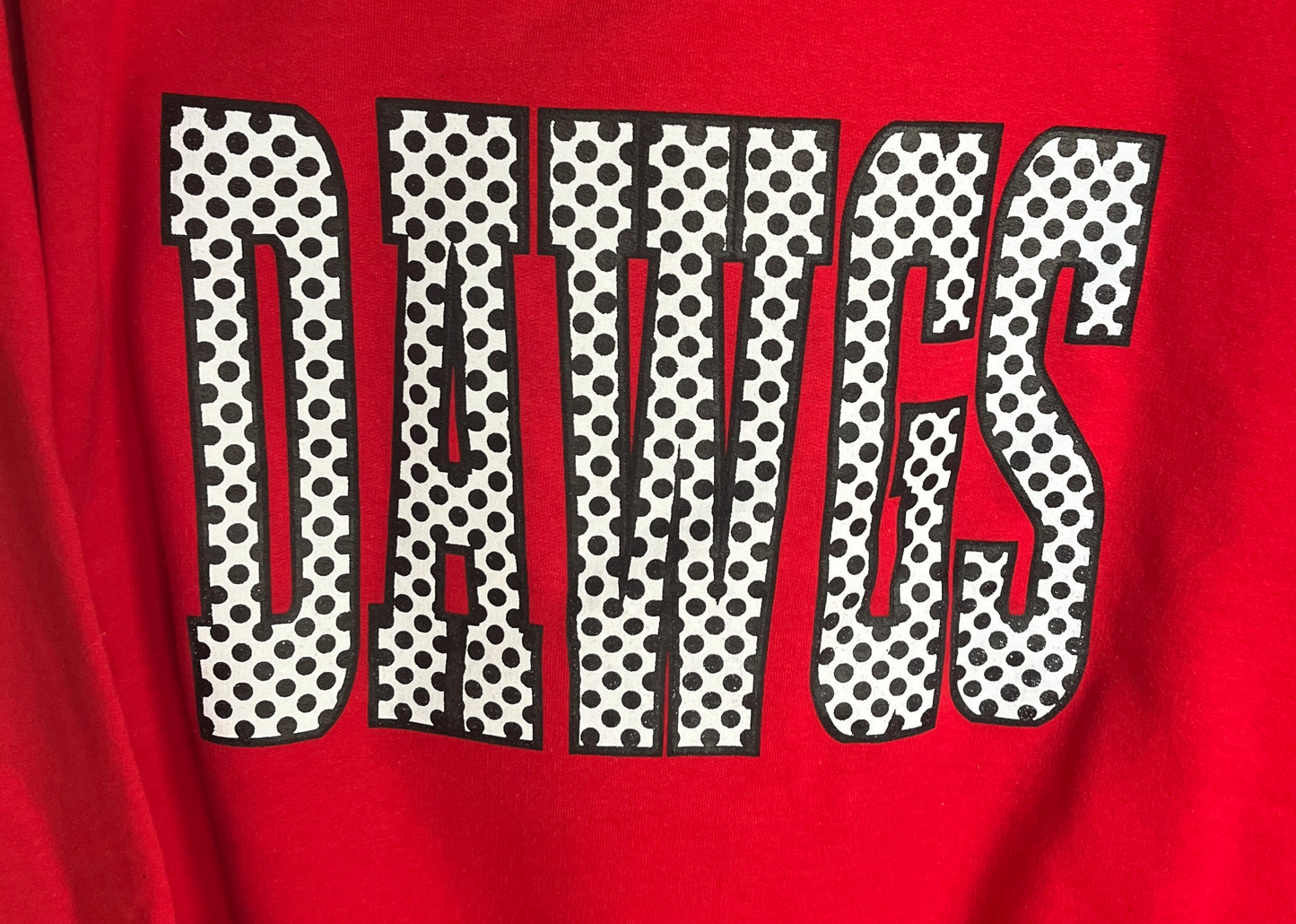 Sweatshirt - Dawgs - Red with Dots - Findlay Rowe Designs