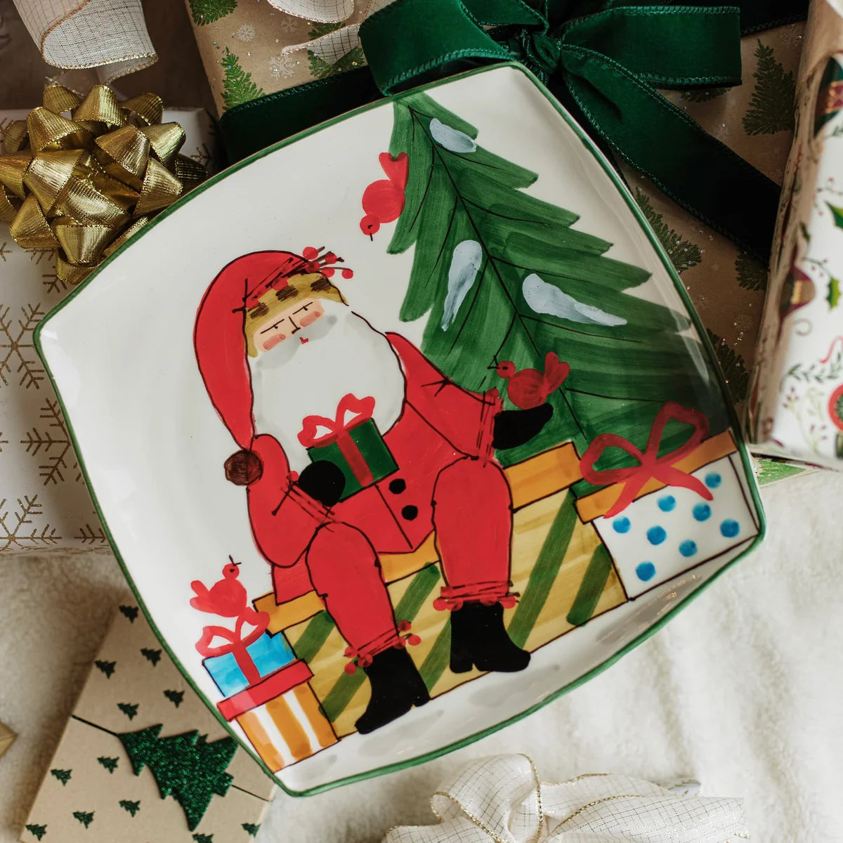 Vietri - Old St. Nick - 2026 Limited Edition - Square Platter - Findlay Rowe Designs