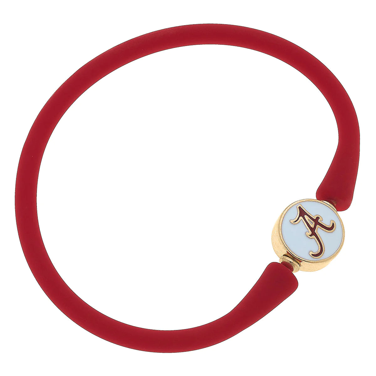 Alabama Crimson Tide Silicone Bali Bracelet in Crimson - Findlay Rowe Designs