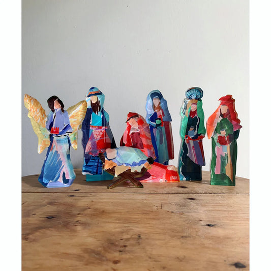 Lauren Dunn - Acrylic Block - Nativity Set - Large
