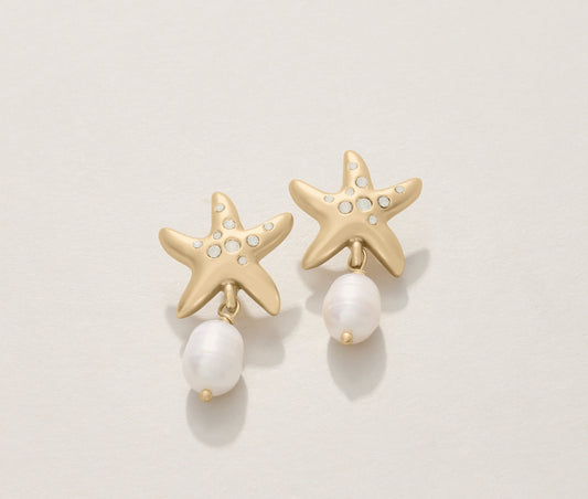 Spartina - Earrings - Starfish Pearl - White Opal - Findlay Rowe Designs