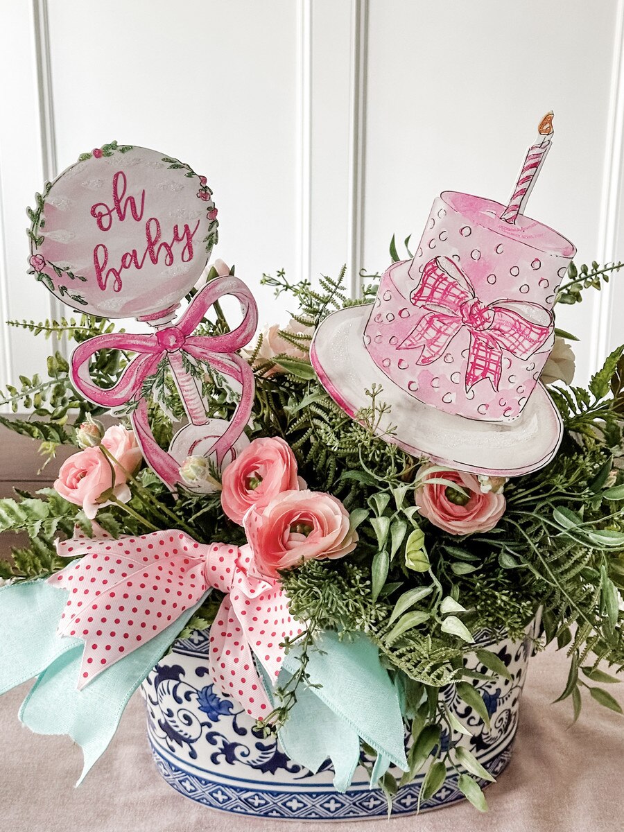 Rosanne Beck - Stake - Rattle Baby Girl - Findlay Rowe Designs