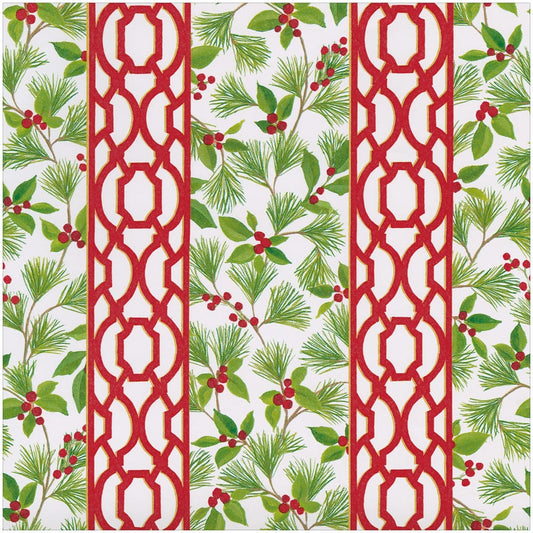 Caspari - Gift Wrap - Knots And Greenery - Findlay Rowe Designs