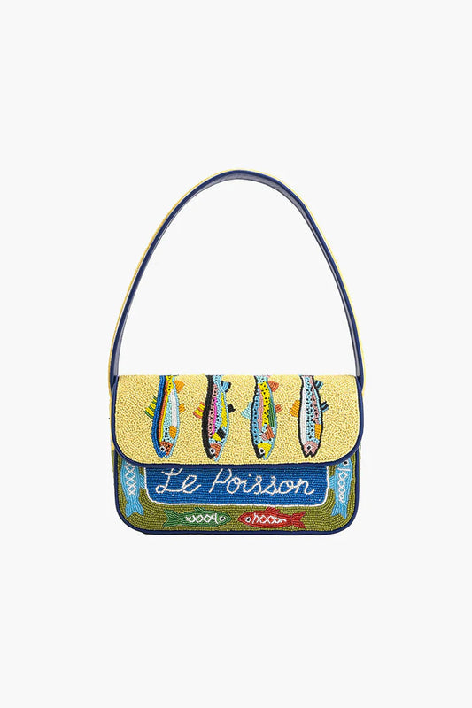 America and Beyond - Beaded Shoulder Bag - Fish Tales - Findlay Rowe Designs