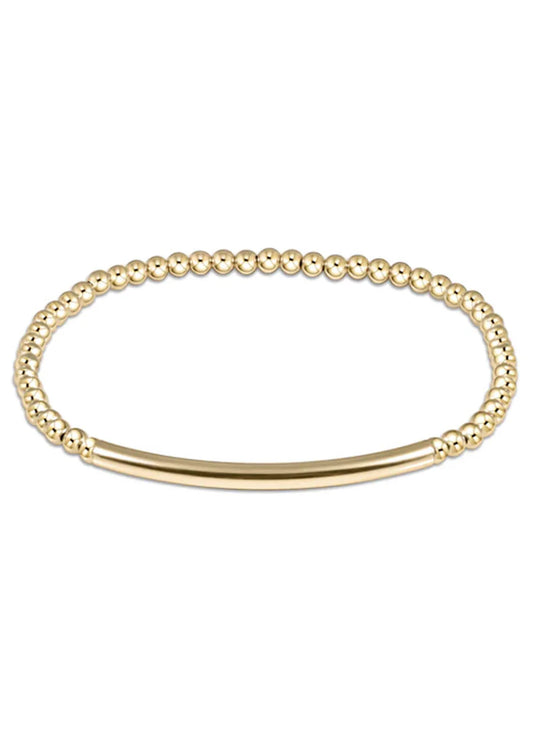Enewton -Extends  Classic Gold 3mm Bead Bracelet - Bliss Bar Smooth - Findlay Rowe Designs