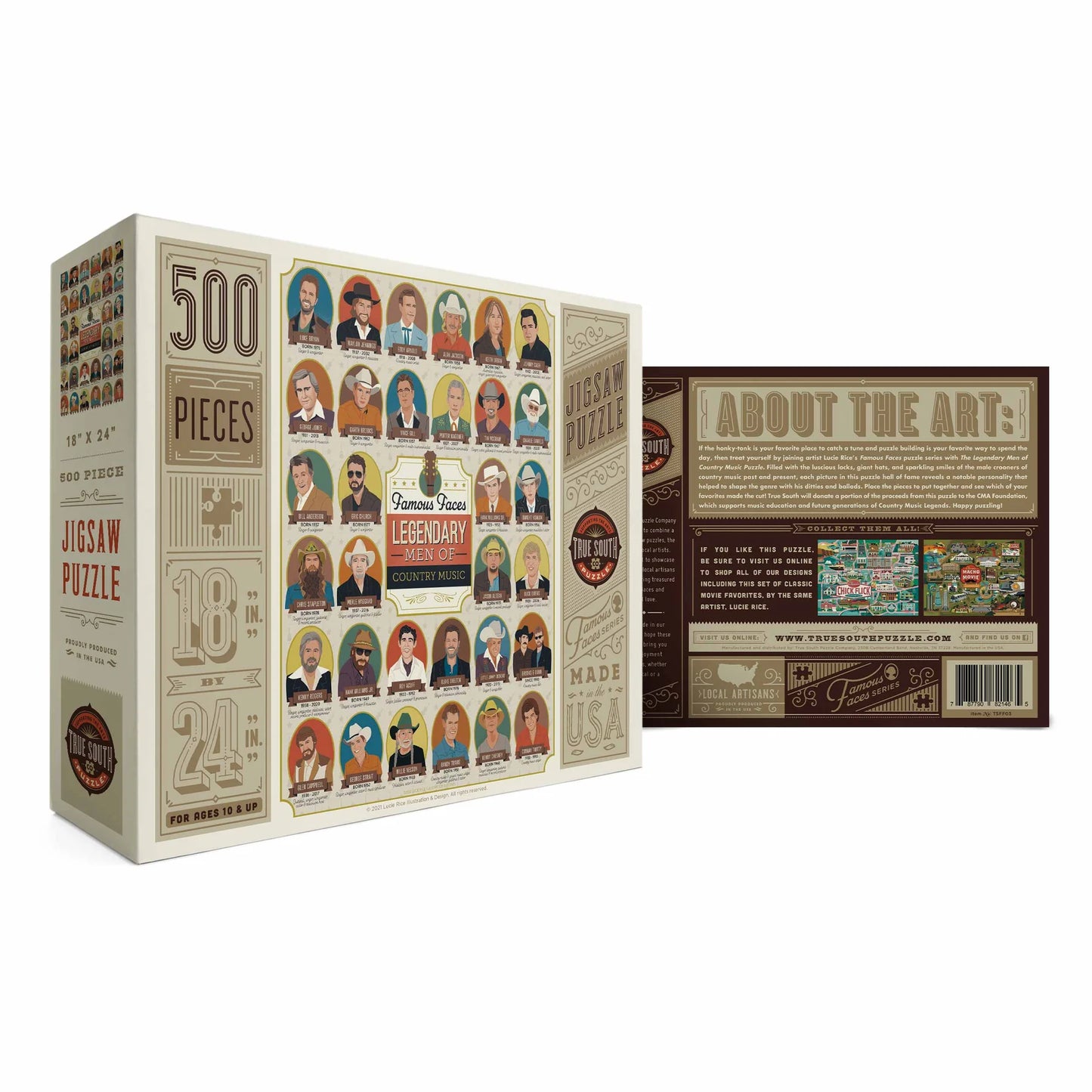 Puzzle - Legendary Men of Country Music - Findlay Rowe Designs