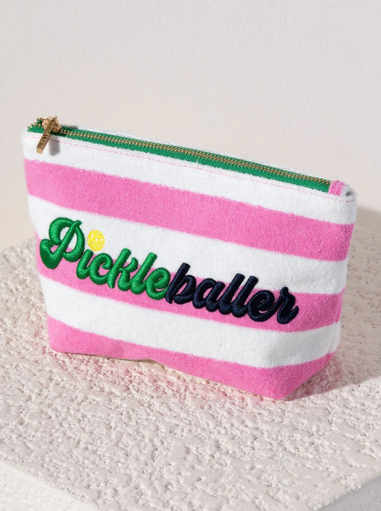 Pickleballer Zip Pouch - Pink - Findlay Rowe Designs
