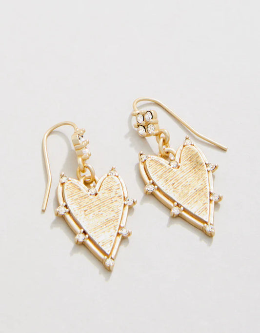 Spartina - Earrings - Noble Heart - Crystal