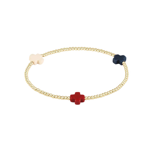 Enewton - Signature Cross Gold 2mm Bead Bracelet - Firecracker - Findlay Rowe Designs
