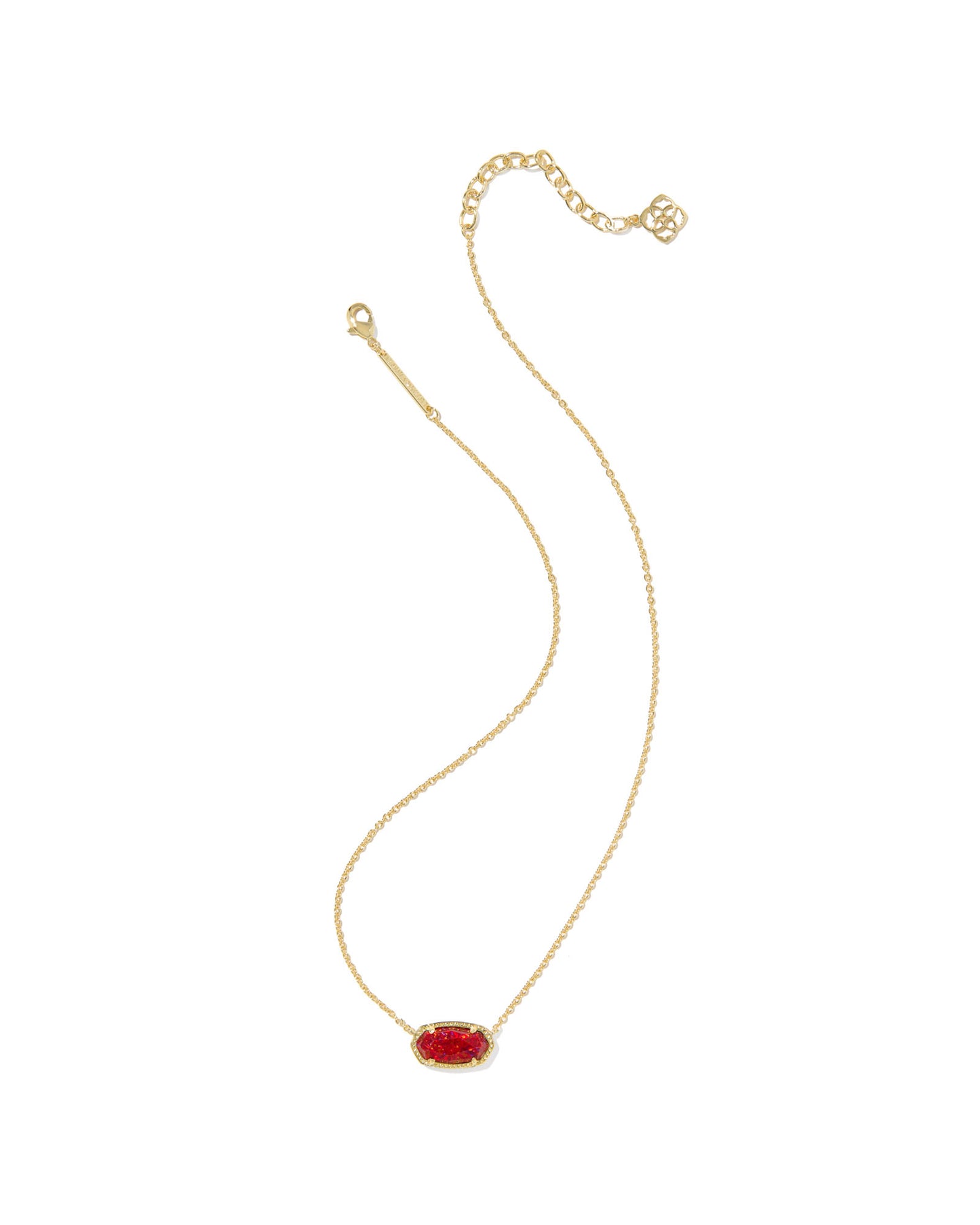 Kendra Scott - Elisa Pendant Necklace - Gold Red Kyocera Opal