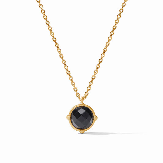 Julie Vos - Necklace - Honeybee Solitaire - Obsidian Black