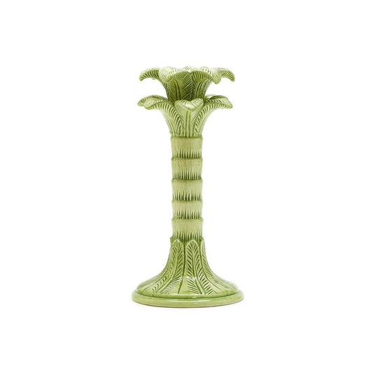 Taper Candlestick Holder - Ceramic - Green Palm - Findlay Rowe Designs