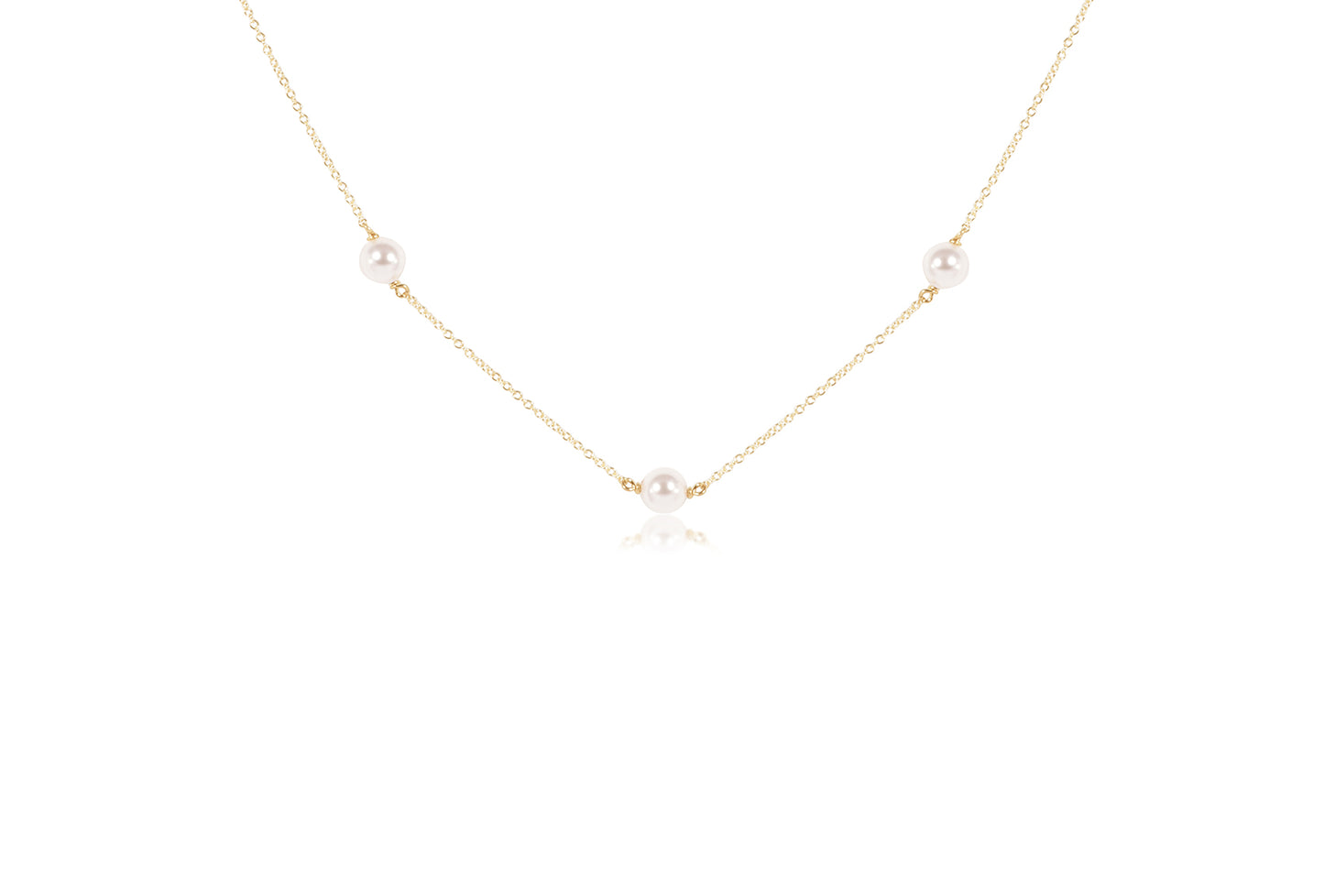 Enewton - 15" Choker Simplicity Chain Gold - Pearl 6mm - Findlay Rowe Designs