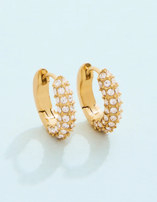 Spartina - Earrings - Shine On Pavé Hoop - 12mm - Findlay Rowe Designs