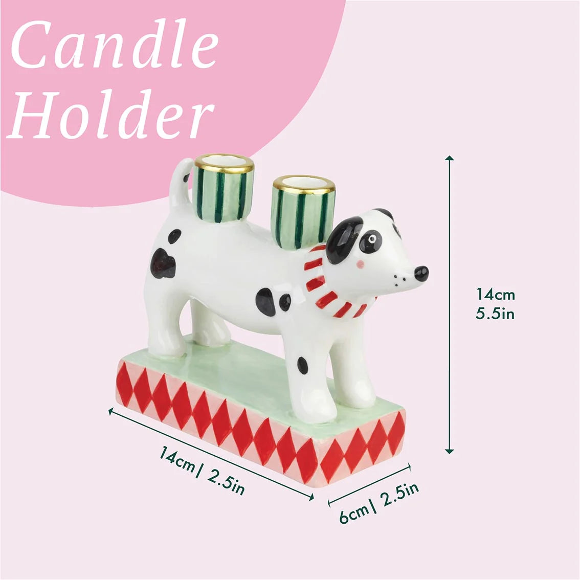 Candle Holder - Christmas Dog