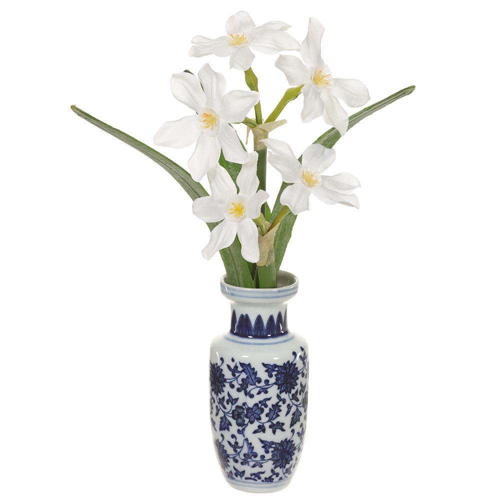Ceramic Vase - 12in Daffodil White - Findlay Rowe Designs
