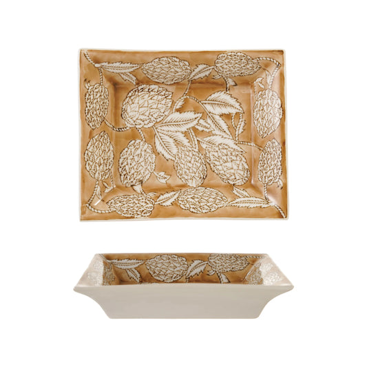Dish - Stoneware Botanicals - Tan White - Findlay Rowe Designs