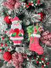 Ornament - Gingham Santa or Gingham Stocking