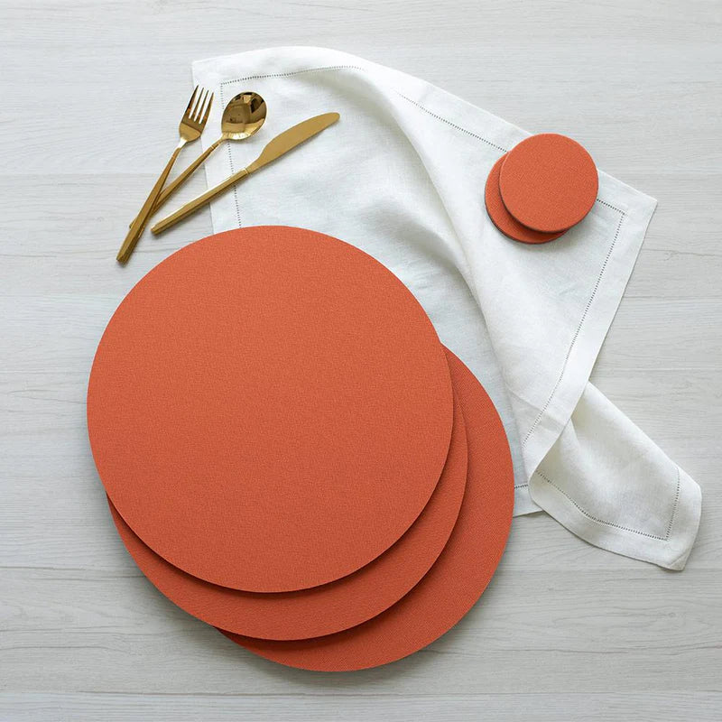 Caspari - Placemat - Canvas - Orange - Findlay Rowe Designs