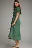 Entro - Dress - Midi Shirt Collar - Polka Dot Forest Green - Findlay Rowe Designs