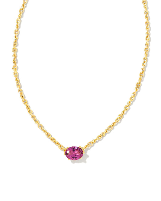 Kendra Scott - Necklace - Cailin Gold Pendant - Purple Crystal - Findlay Rowe Designs
