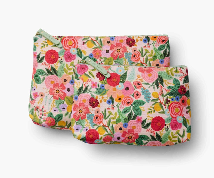 Rifle Paper Co - GARDEN PARTY ZIPPERED POUCH SET - Findlay Rowe Designs