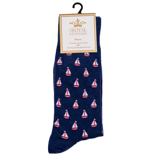 The Royal Standard - Men's Socks - Sailboat - Findlay Rowe Designs