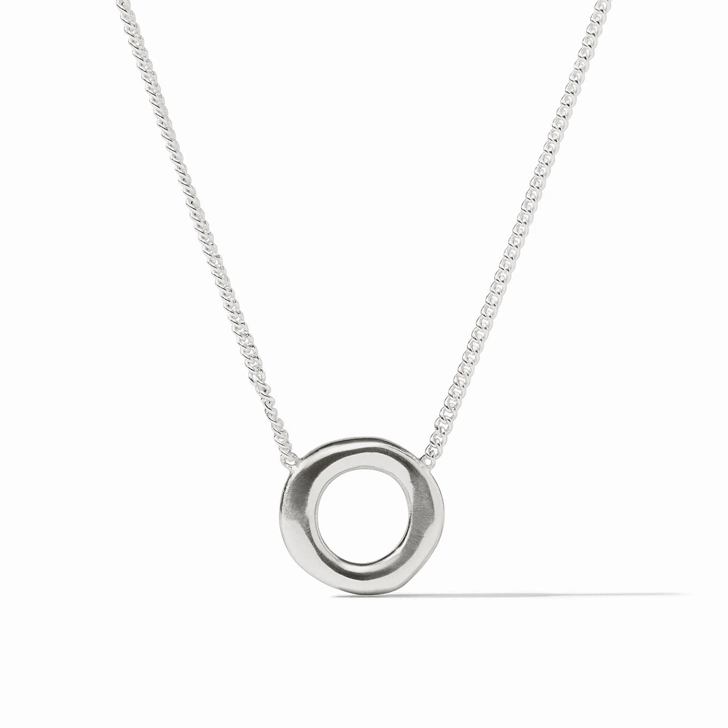 Julie Vos - Necklace - Wave Circle Delicate - Silver
