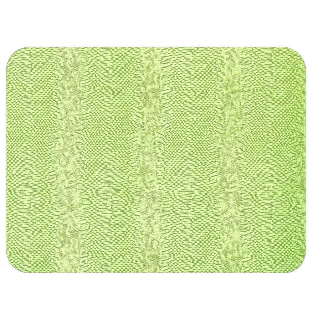Caspari - Placemat - Lizard Felt-Backed - Green Rectangle - Findlay Rowe Designs