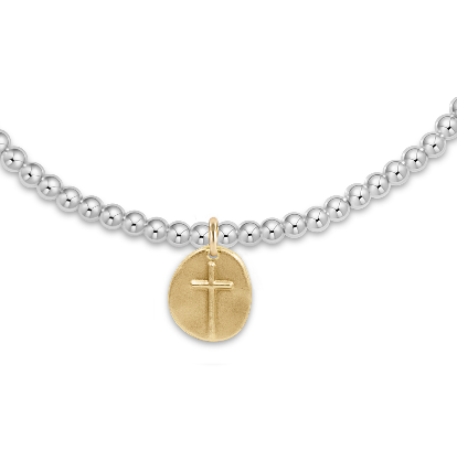 Enewton Extends - Classic Sterling Mixed Metal 2mm Bead Bracelet - Inspire Small Gold Charm - Findlay Rowe Designs