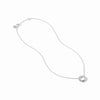 Julie Vos - Necklace - Wave Circle Delicate - Silver