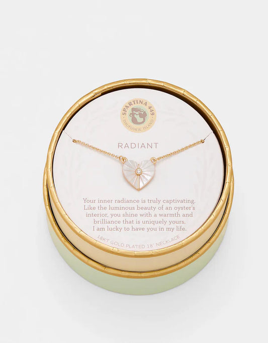Spartina - Necklace - Sea La Vie Radiant-Mother-of-Pearl Heart - Gold - Findlay Rowe Designs