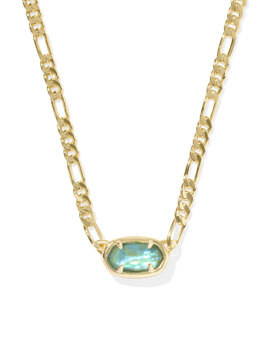 Kendra Scott - Necklace - Elisa Figaro Chain Short Pendant - Gold Deep Aqua Illusion - Findlay Rowe Designs