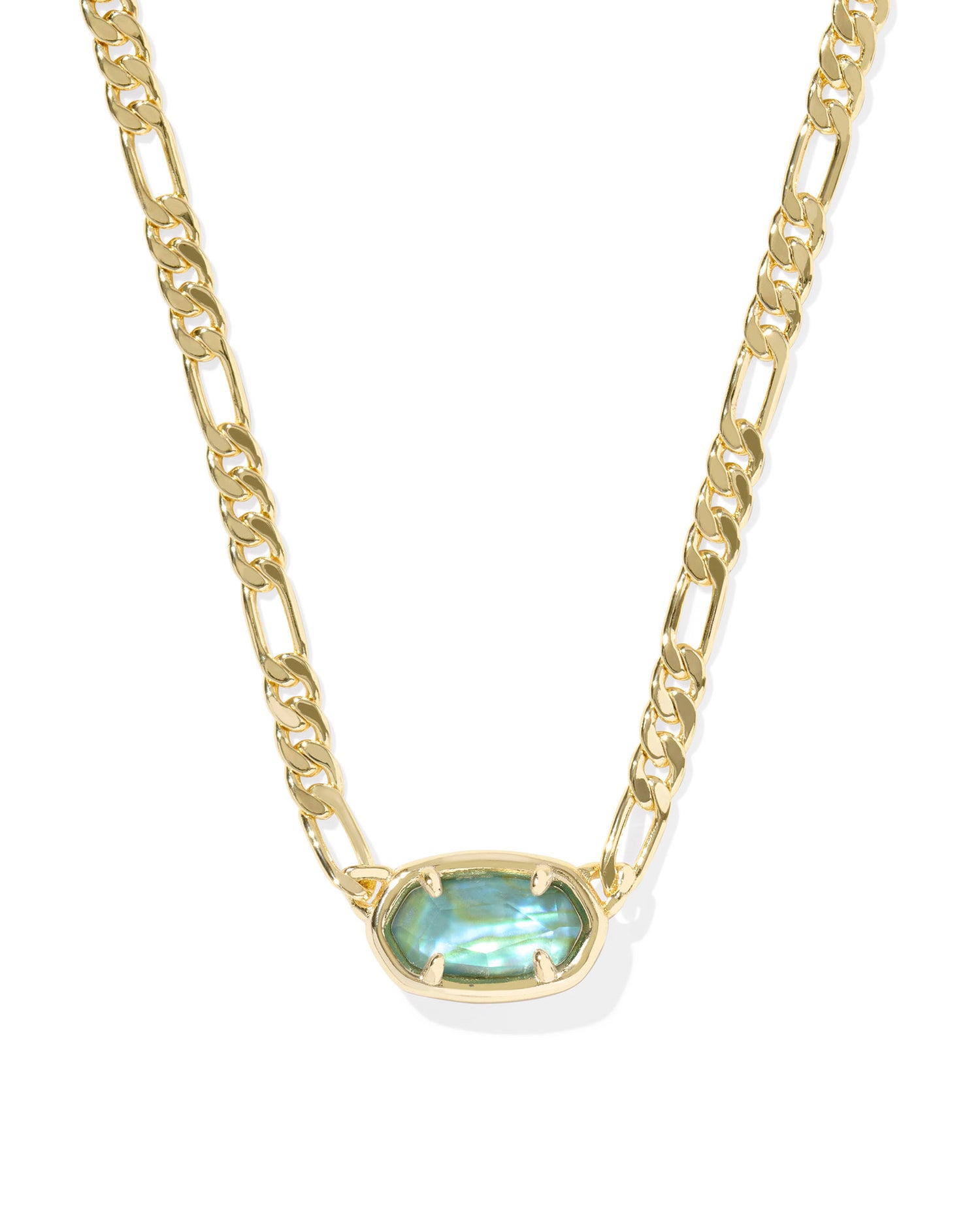 Kendra Scott - Necklace - Elisa Figaro Chain Short Pendant - Gold Deep Aqua Illusion - Findlay Rowe Designs