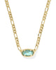 Kendra Scott - Necklace - Elisa Figaro Chain Short Pendant - Gold Deep Aqua Illusion - Findlay Rowe Designs
