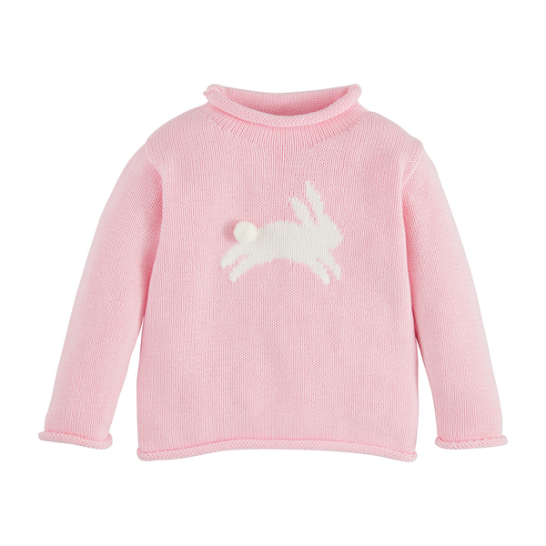 Mud Pie - Baby - Sweater - Bunny Roll Neck - Pink - Findlay Rowe Designs