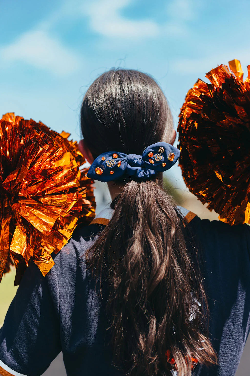 Bow Scrunchie - Auburn University Navy - Findlay Rowe Designs