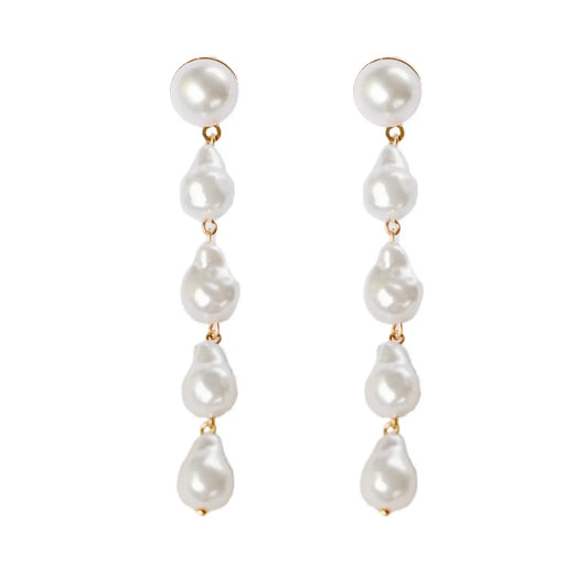 St. Armands - Natural Pearl Statement Drop Earrings - Findlay Rowe Designs