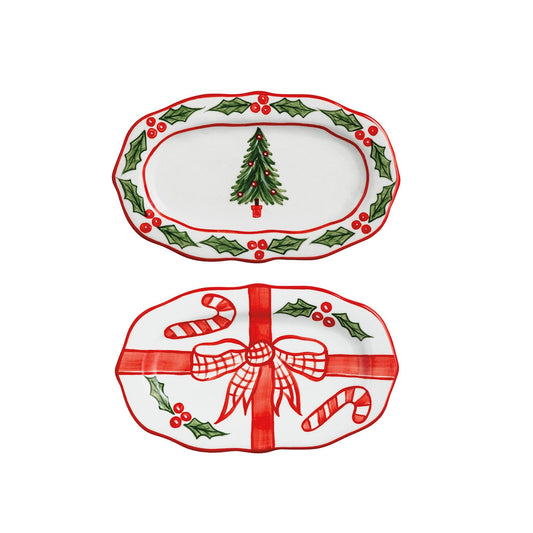 Mud Pie - Christmas Platter - Holly Everything - Findlay Rowe Designs