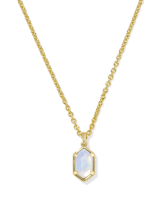 Kendra Scott - Necklace - Hallie Gold Short Pendant - Opalite Illusion - Findlay Rowe Designs