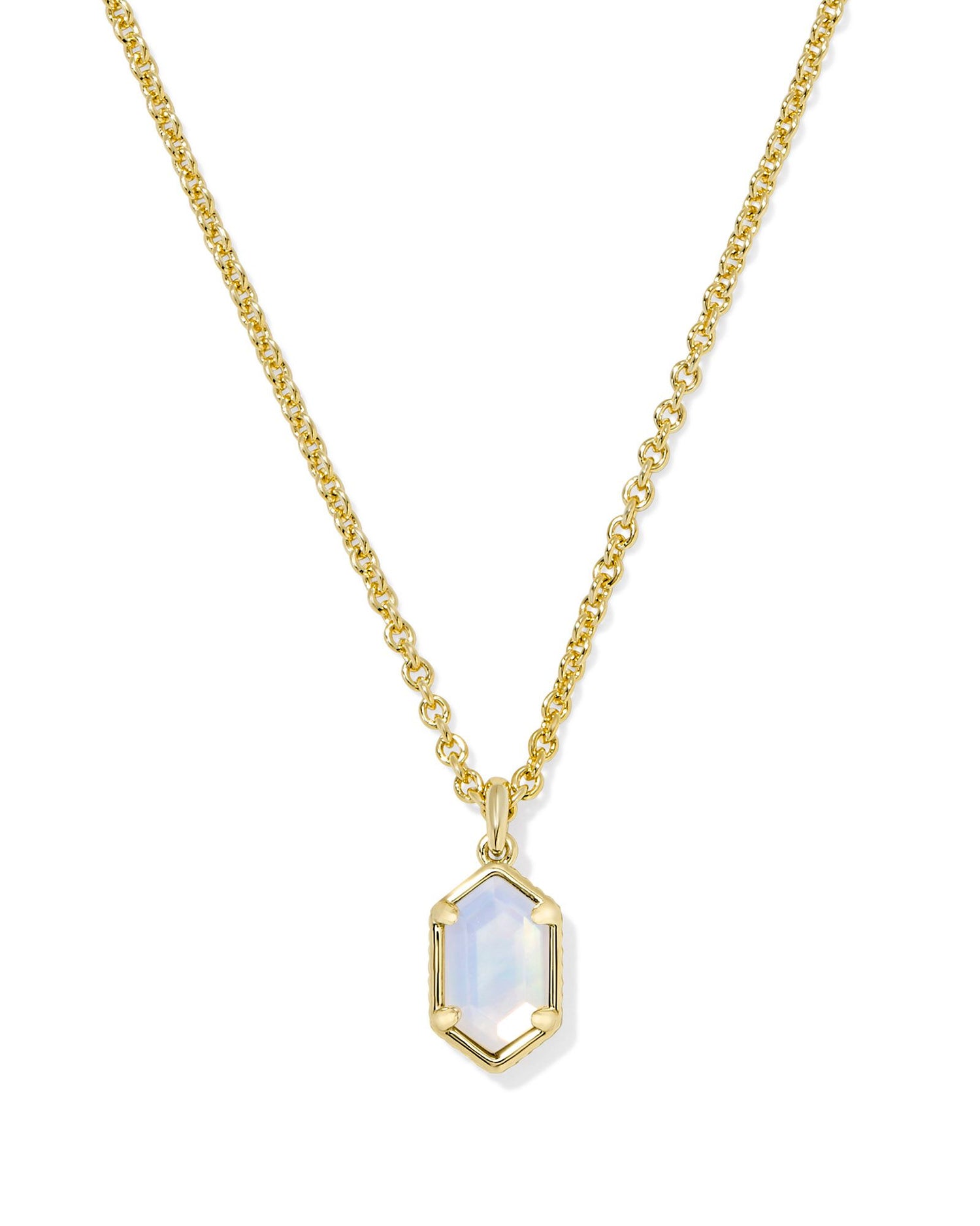 Kendra Scott - Necklace - Hallie Gold Short Pendant - Opalite Illusion - Findlay Rowe Designs