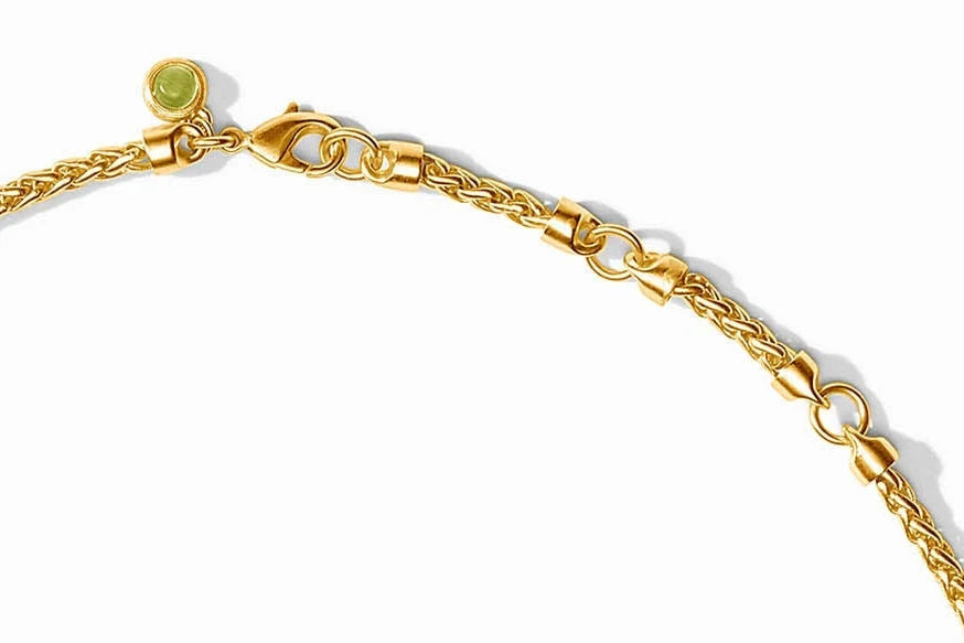 Julie Vos - Necklace - Cobblestone Demi - Green Cat's Eye - Findlay Rowe Designs