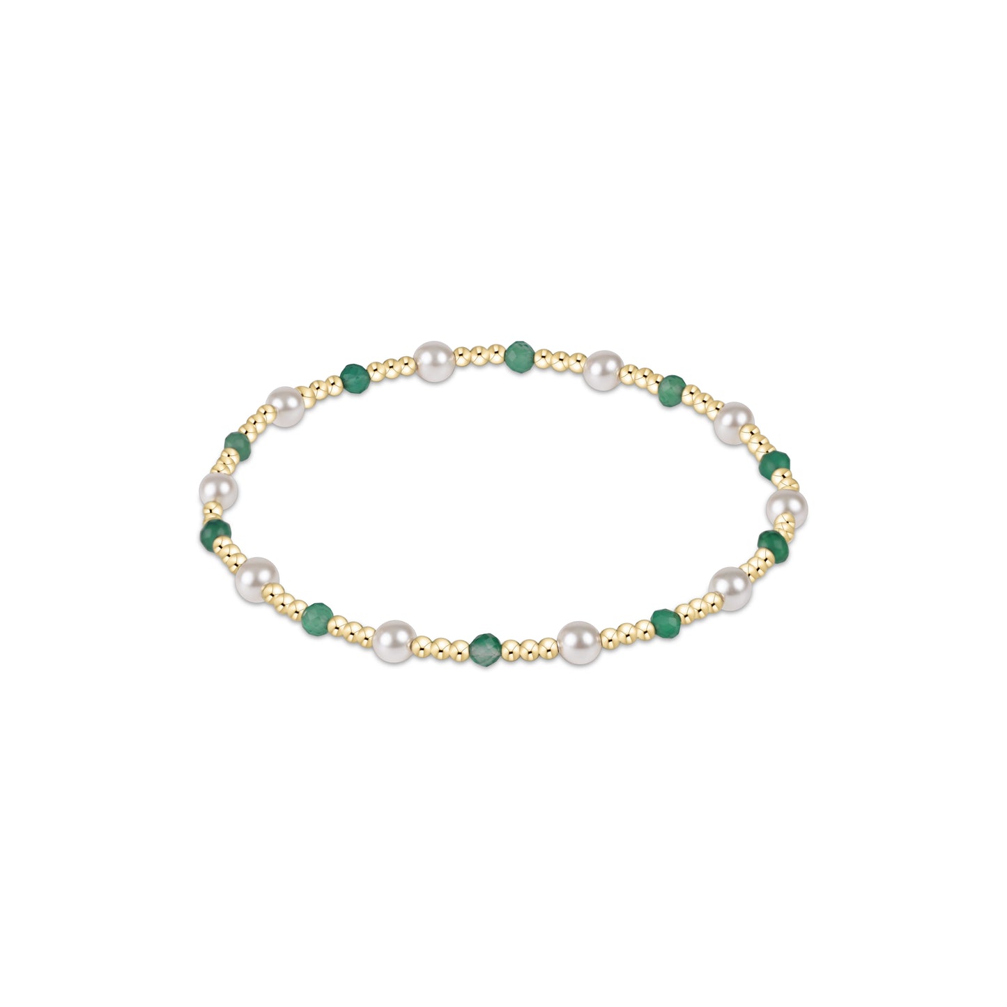 Enewton - Extends - Pearl Sincerity Pattern 4mm Bead Bracelet - Green Onyx - Findlay Rowe Designs
