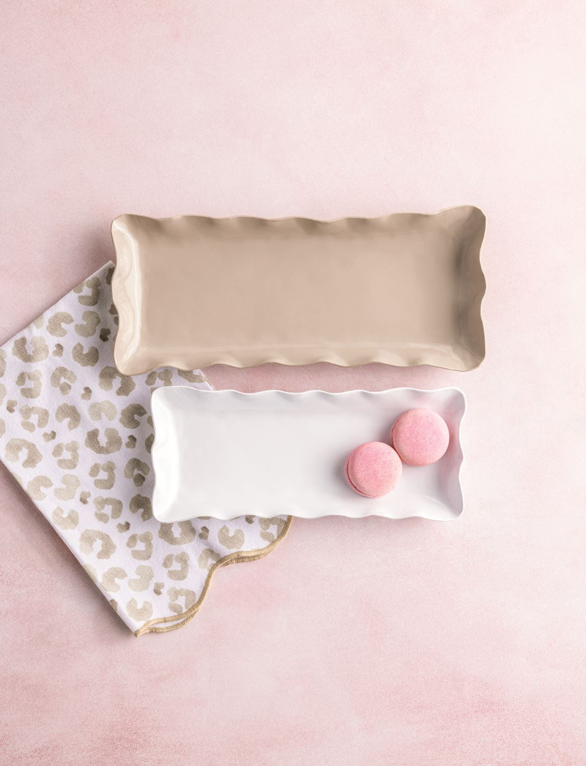 Mud Pie - Enamel Decorative Tray - Set of 2