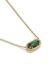 Kendra Scott - Necklace - Elisa Gold Pendant - Bronze Veined Green Malachite - Findlay Rowe Designs