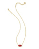 Kendra Scott - Necklace - Elisa Gold Short Pendant - Bright Red Drusy - Findlay Rowe Designs