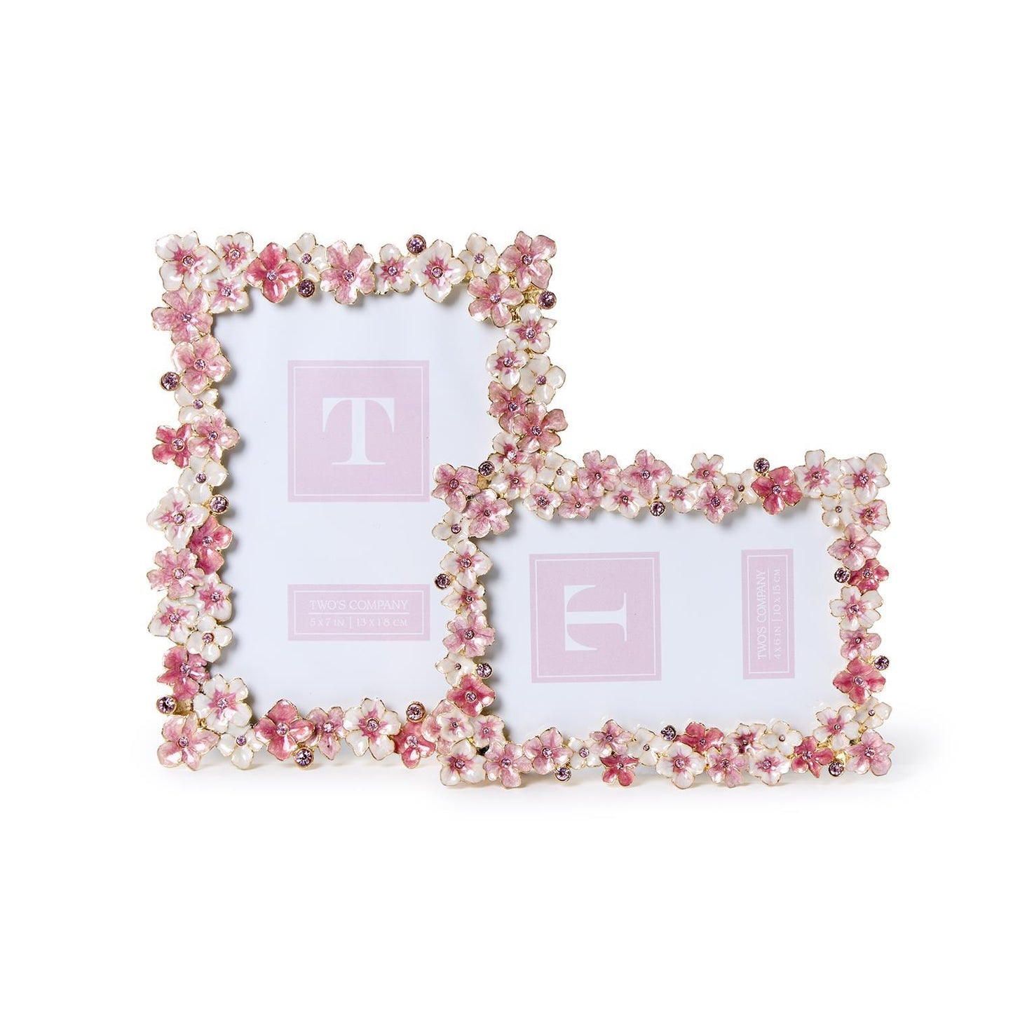 4x6 or 5x7 Hydrangea Hand-Painted Enamel Frame