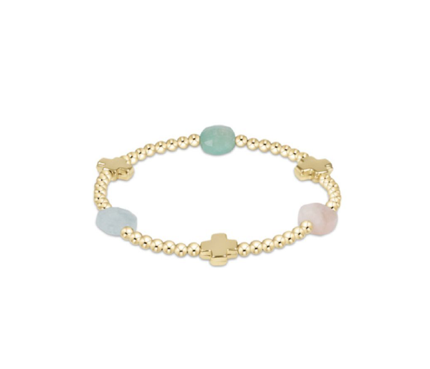 Enewton - Signature Cross Admire Gold Pattern 3mm Bead Bracelet - Hot Mess Spring 2025 - Findlay Rowe Designs