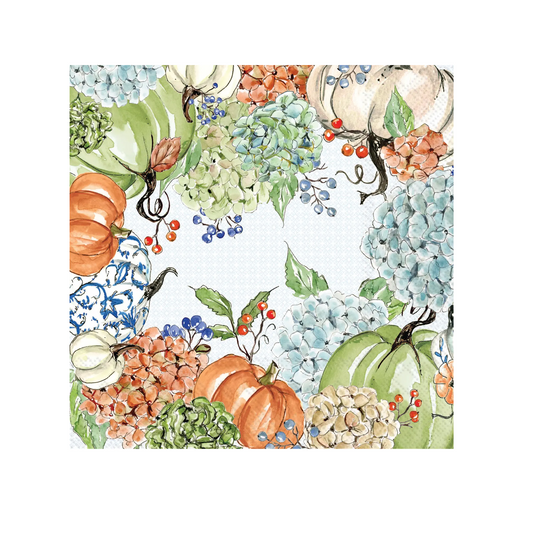 Rosanne Beck - Cocktail Napkin - Fall Hydrangea Allover - Findlay Rowe Designs
